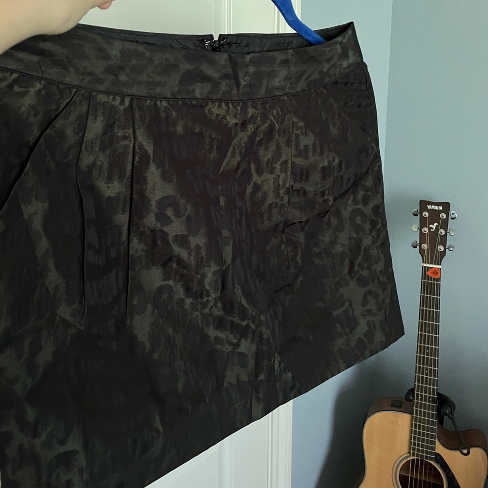 Black Leopard Mini Skirt